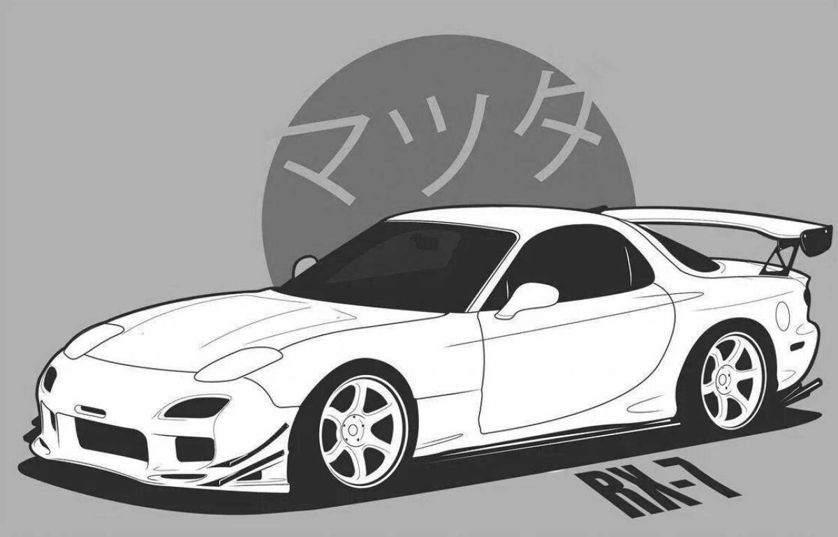 Coloring luxury anime cars