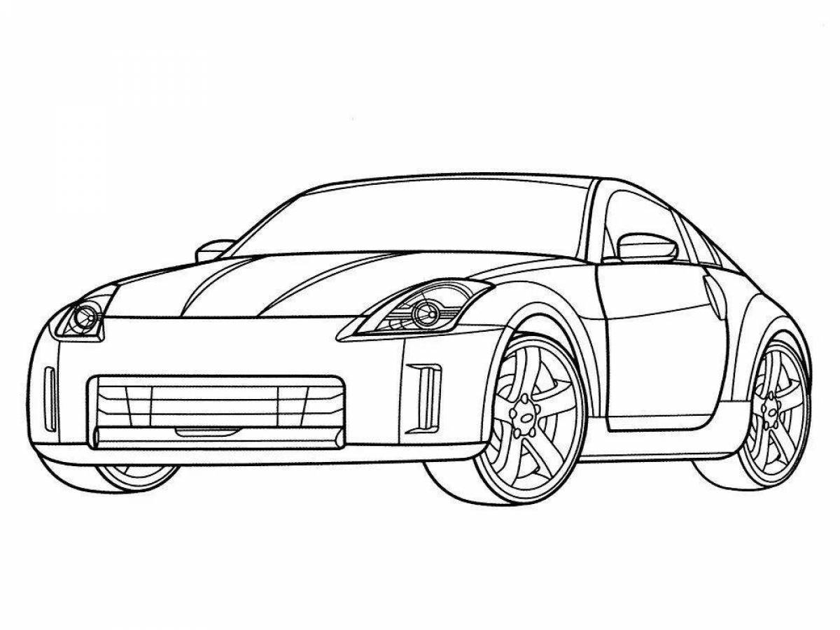 Nissan nice car coloring page