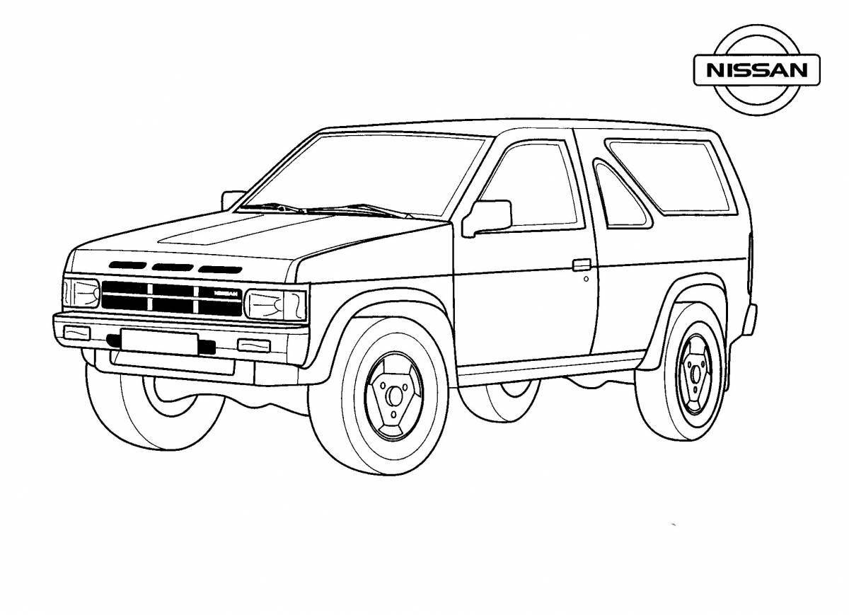 Nissan fine car coloring page