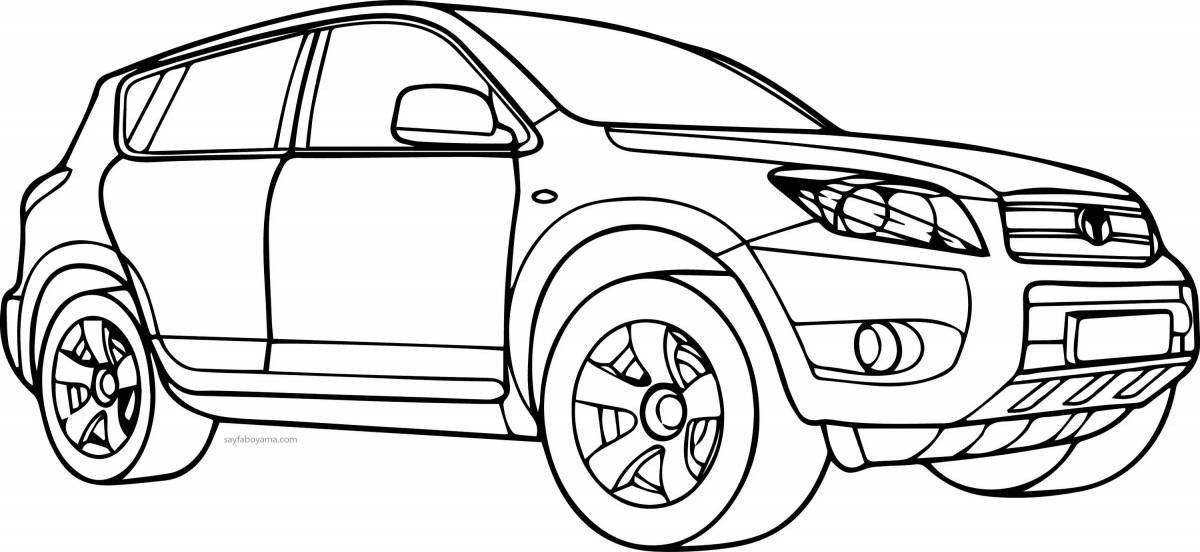 Nissan shiny car coloring page