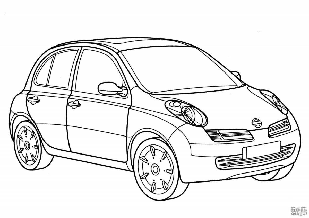 Coloring accurate car nissan