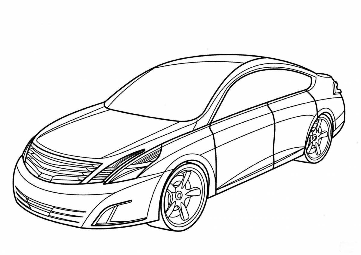 Nissan authentic car coloring page