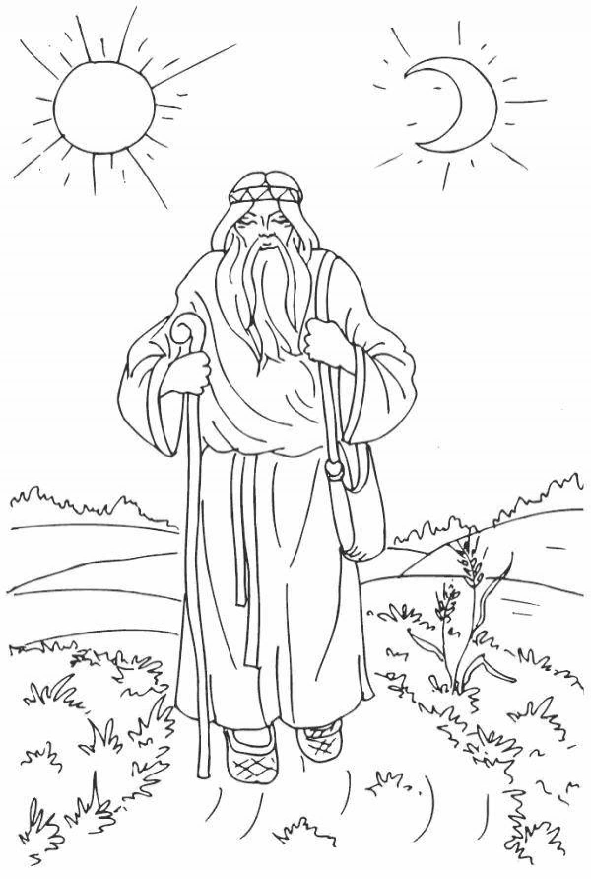 Coloring page charming Ivan Susanin