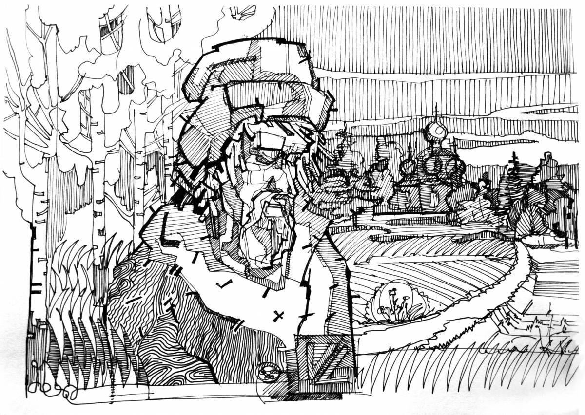 Coloring page gorgeous Ivan Susanin