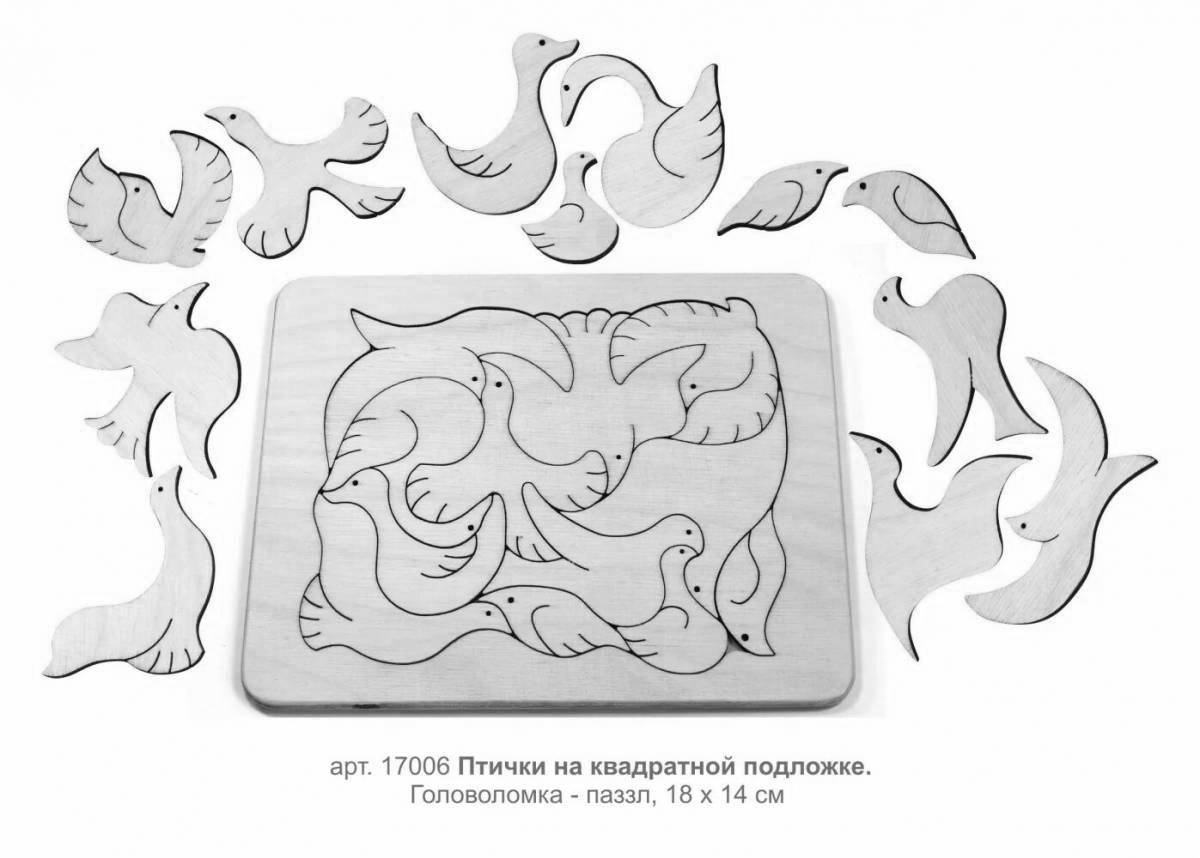 Sparkling 3d wood coloring book