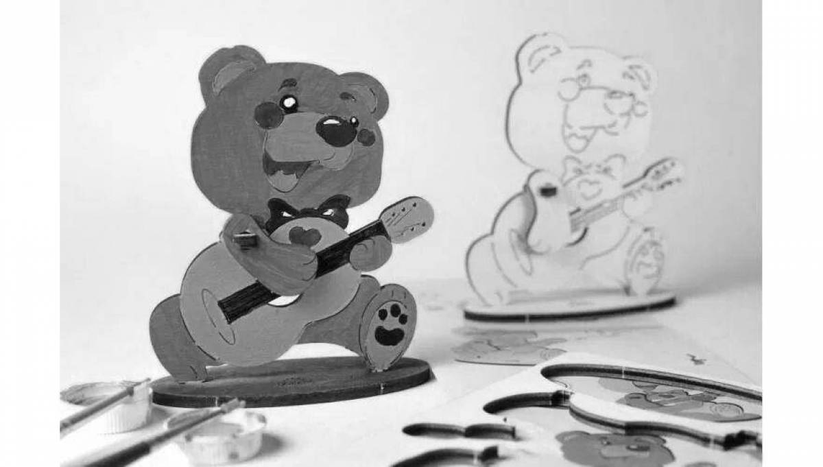 Creative 3d wood coloring book