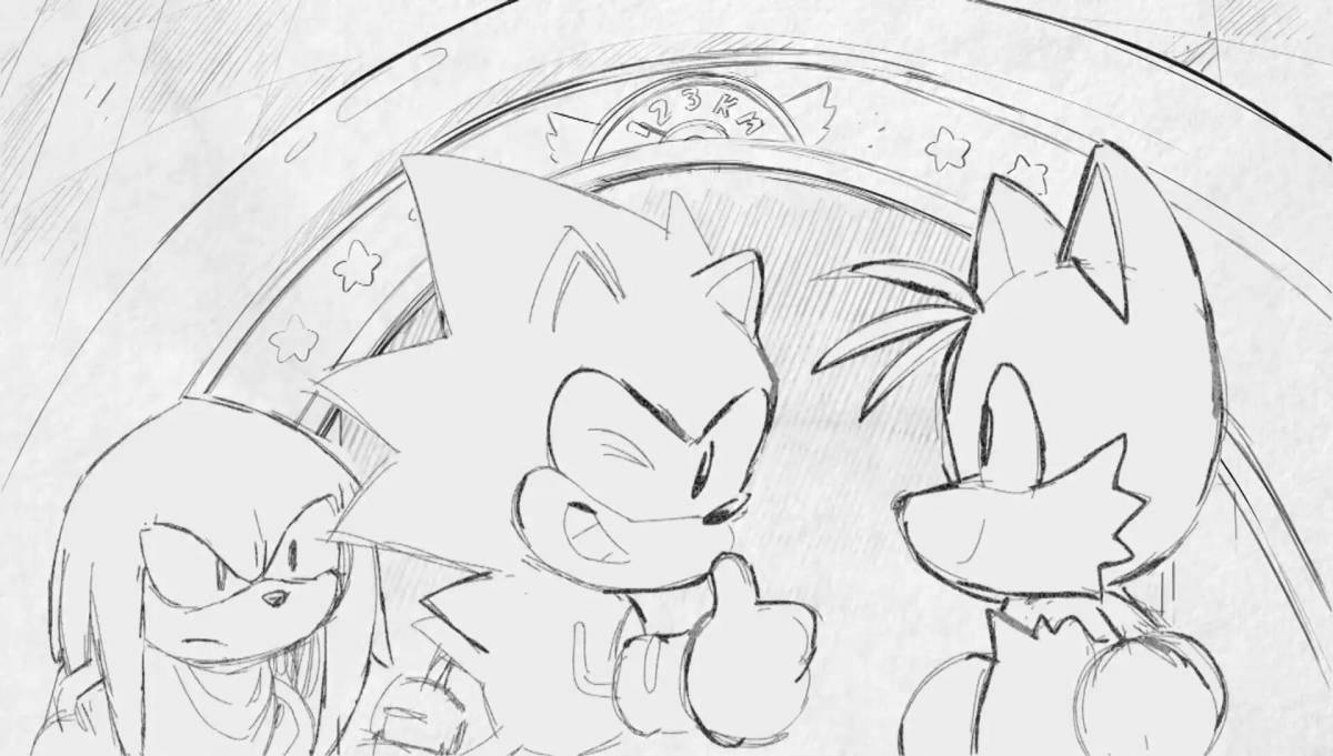 Radiant coloring page sonic mania