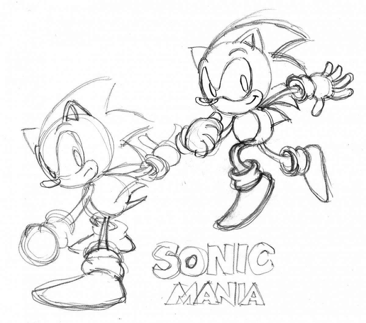 Sonic mania glowing coloring book