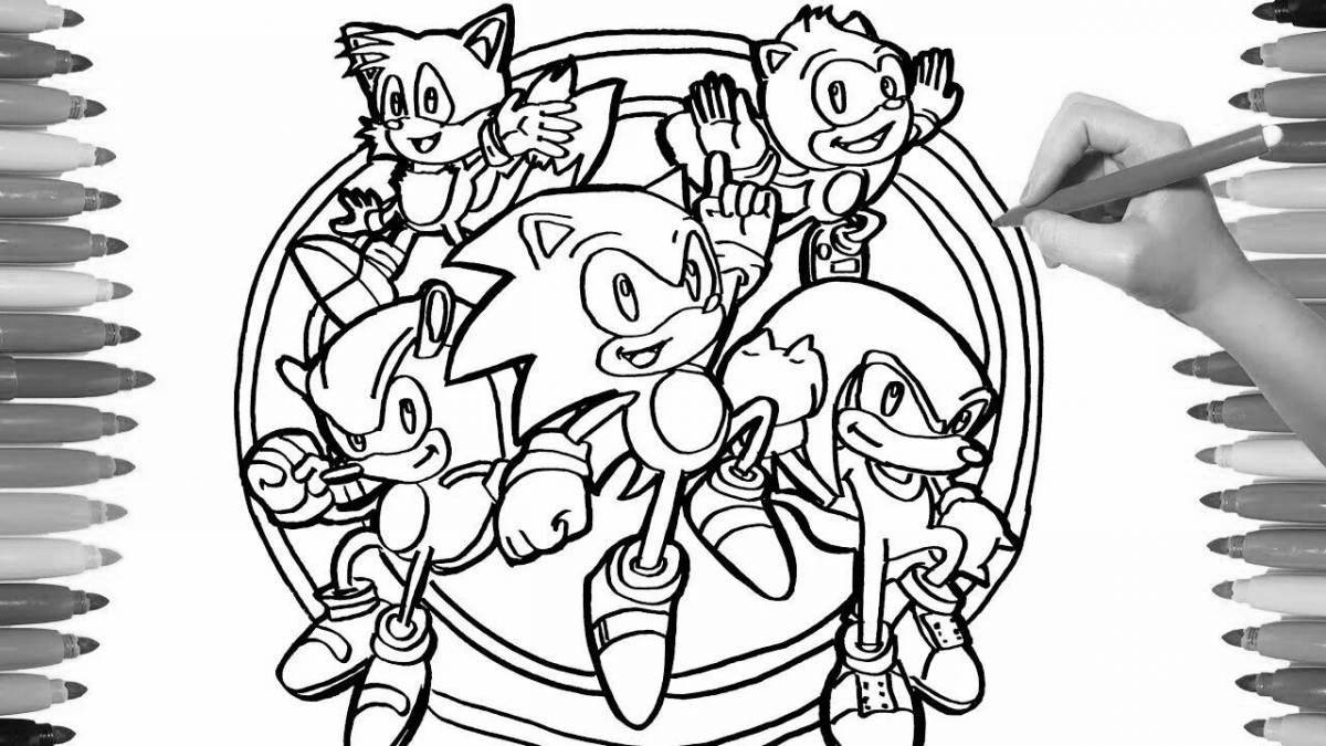 Outstanding sonic mania coloring book
