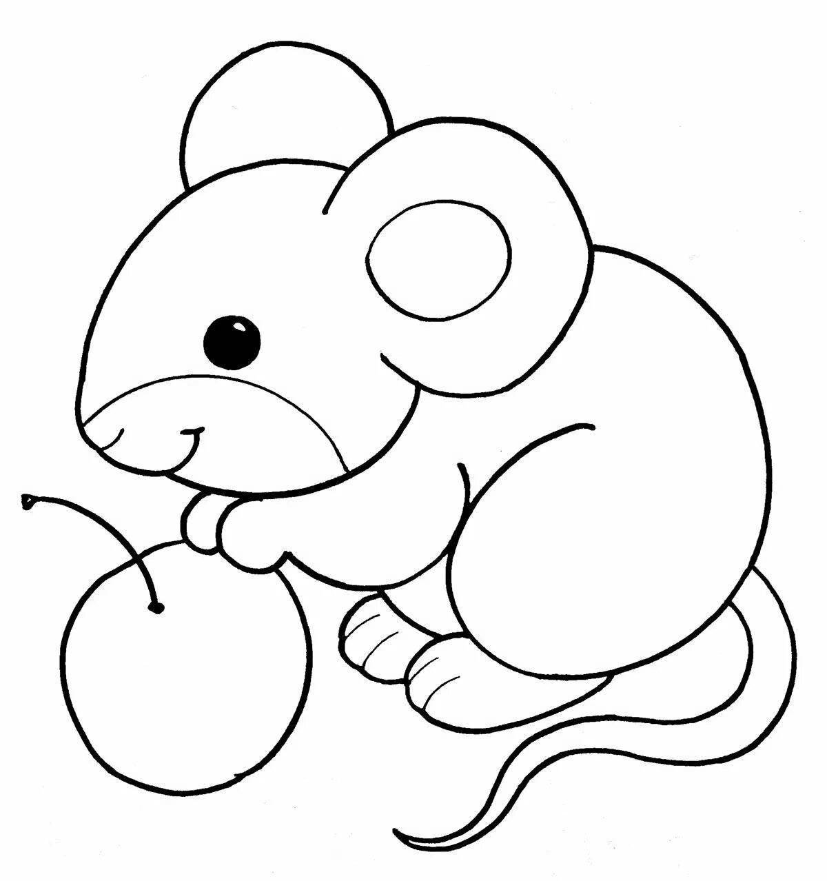 Coloring book sparkling mouse norushka