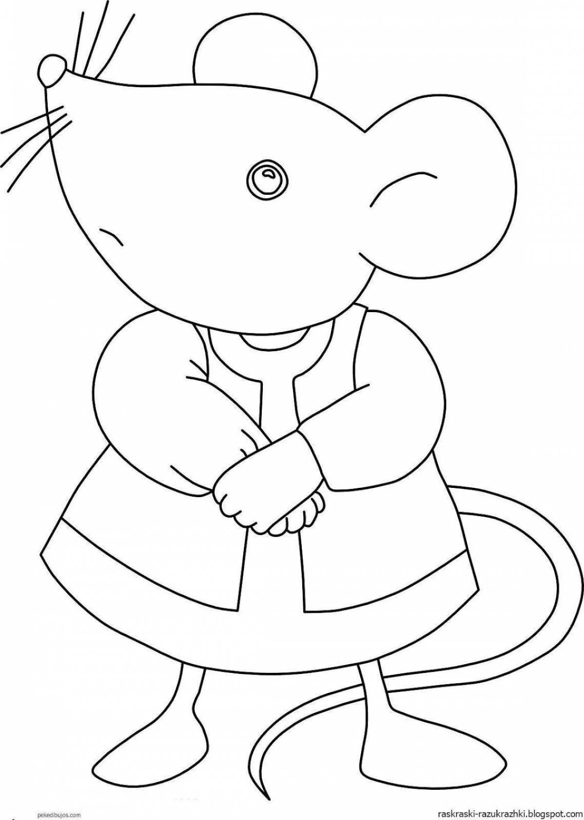 Animated coloring mouse norushka
