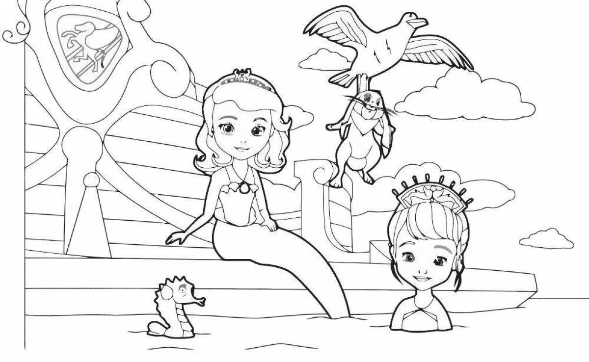 Majestic sophia mermaid coloring book