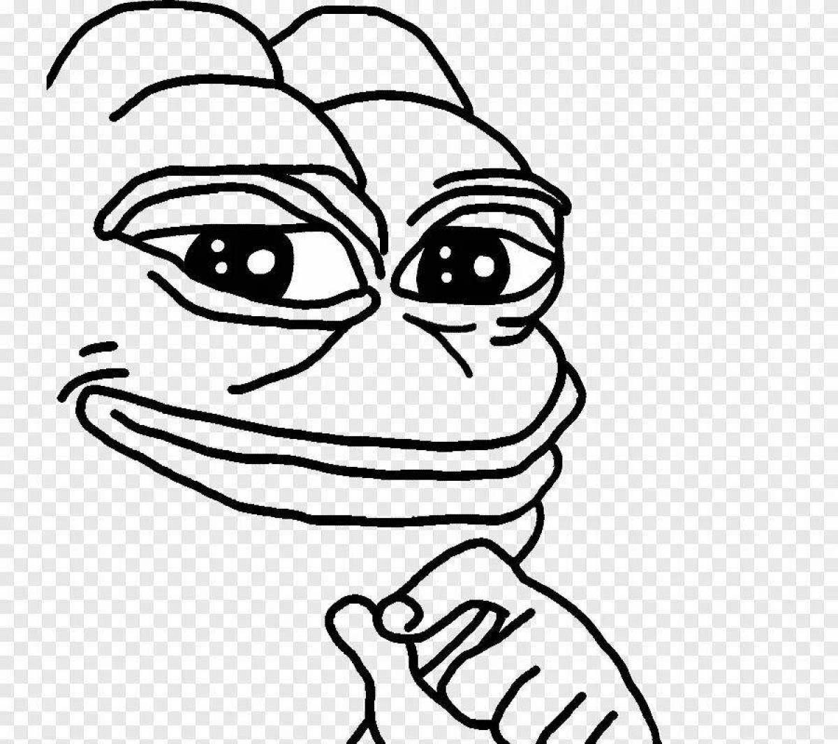 Pepe the frog's funny coloring book