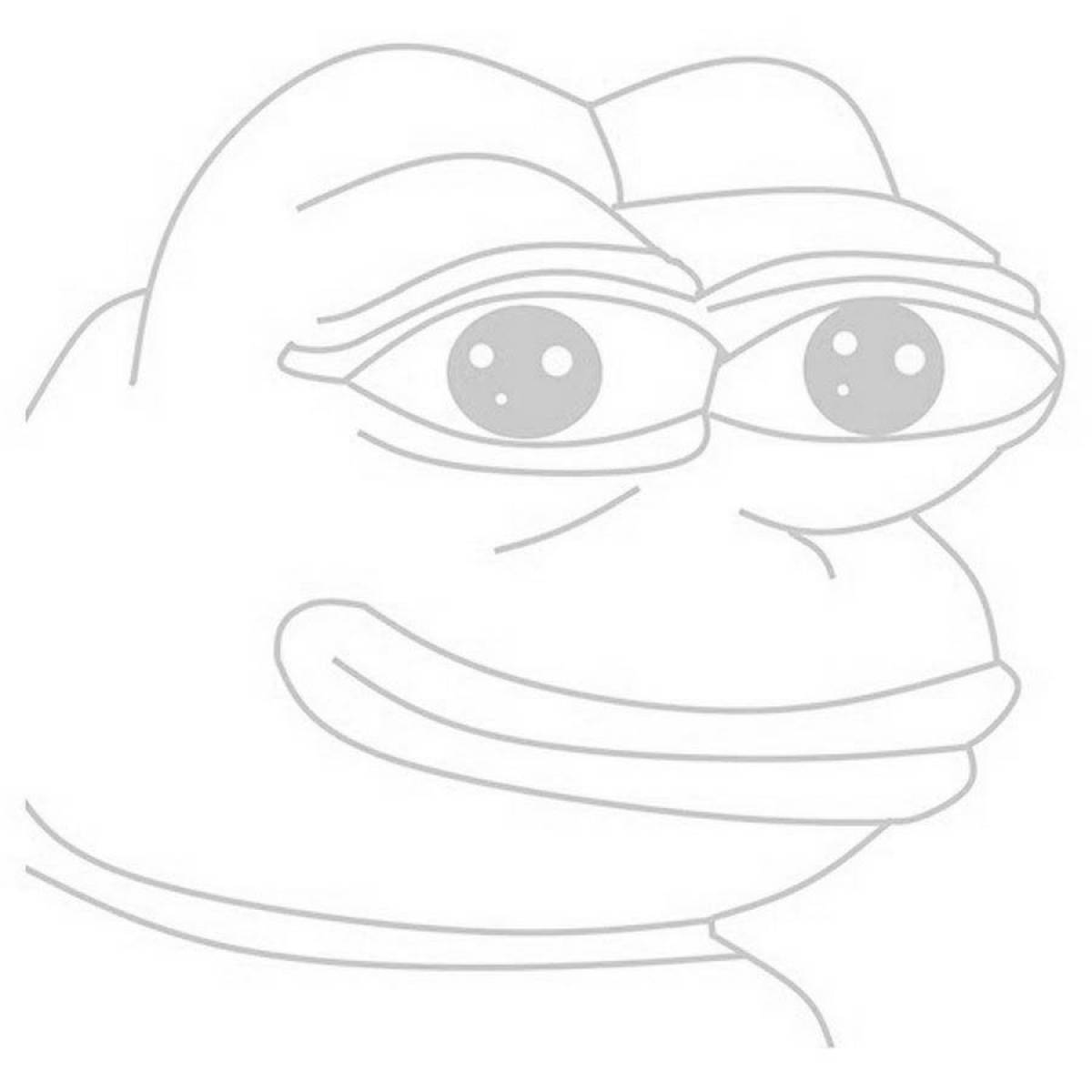 Fun coloring Pepe the frog