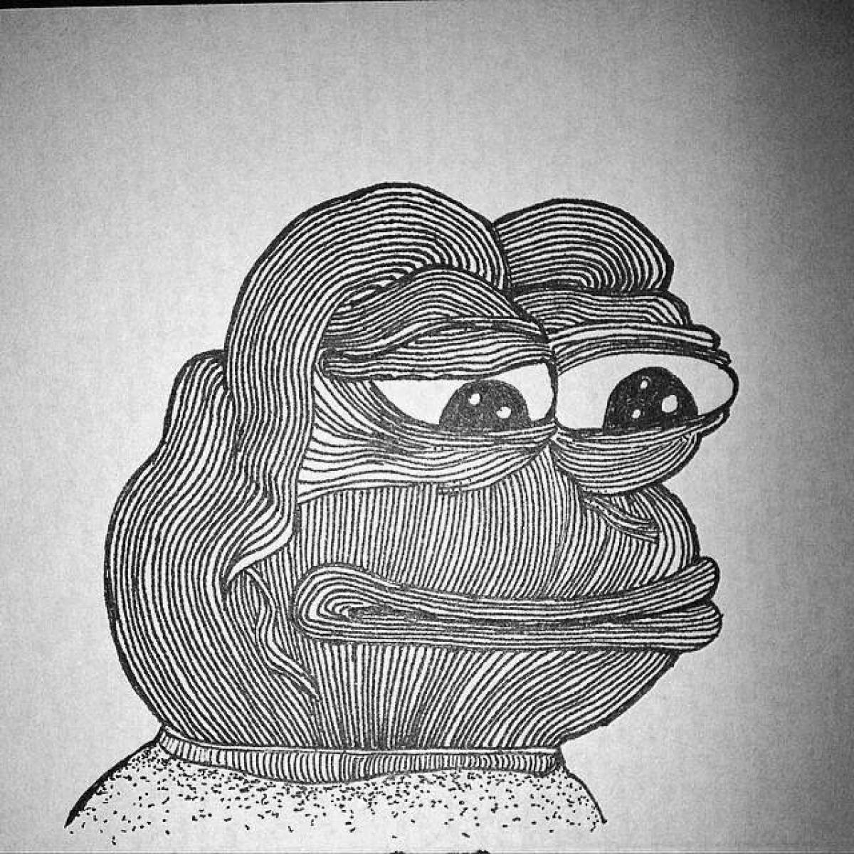 Pepe the frog animated coloring page