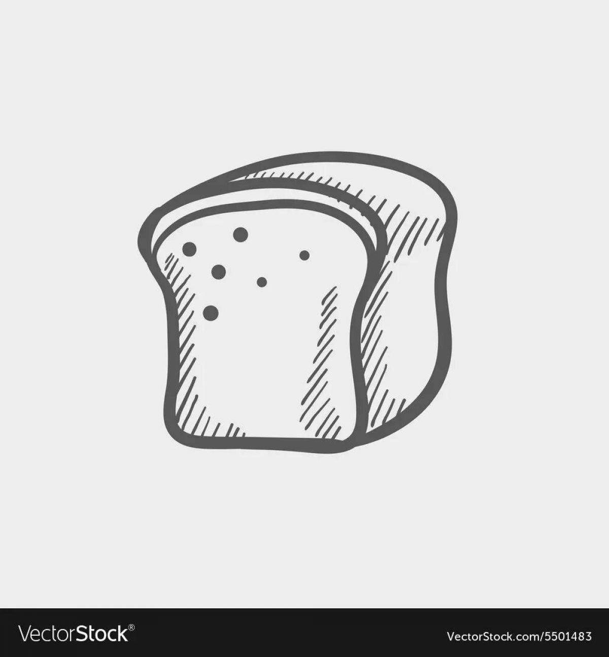 Раскраска хлеб с сочными лисичками