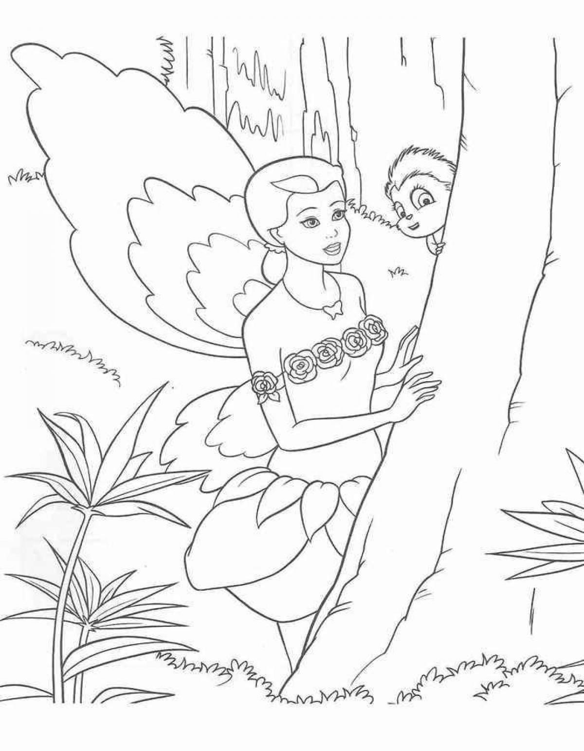 Coloring page two smiling friends