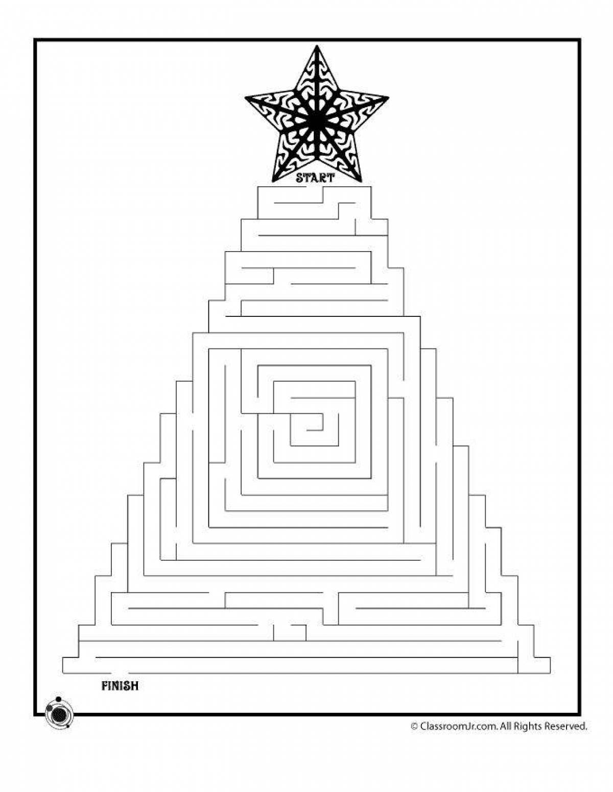 Festive New Year's maze