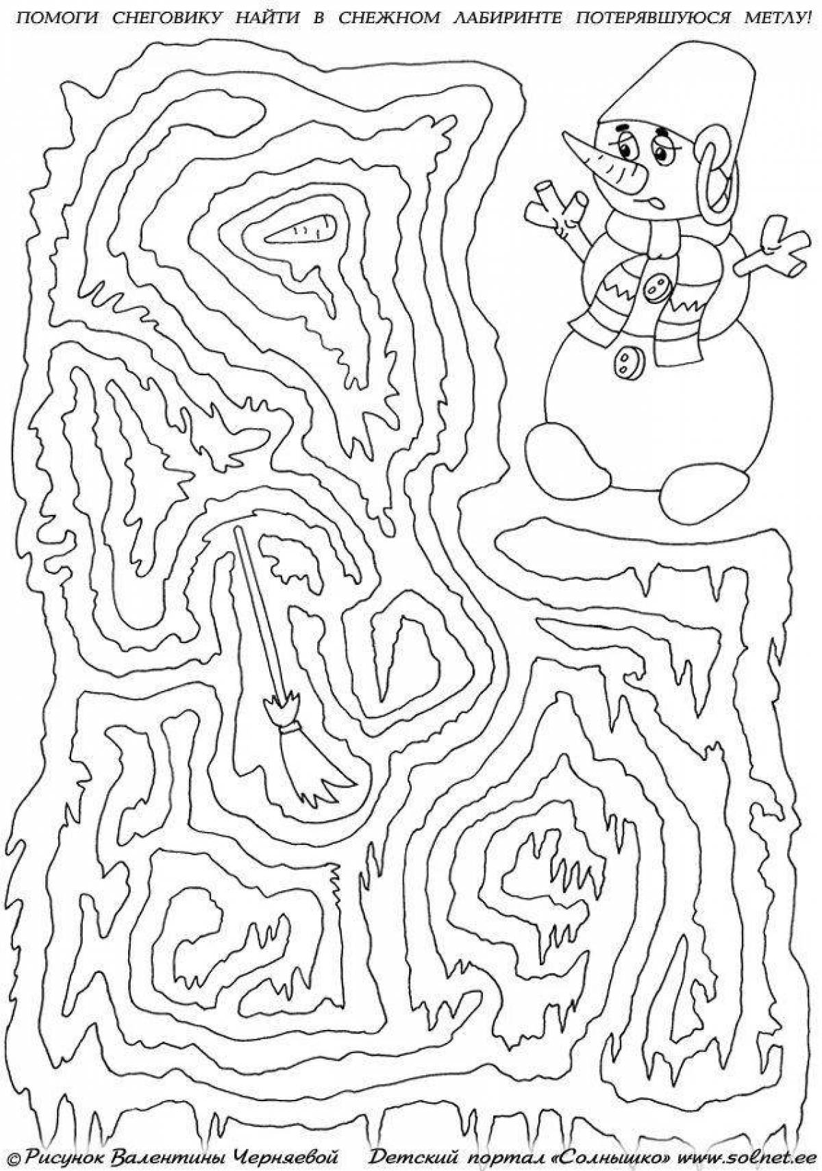 Christmas colorful maze