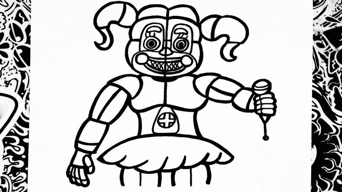 Cute baby fnaf coloring book