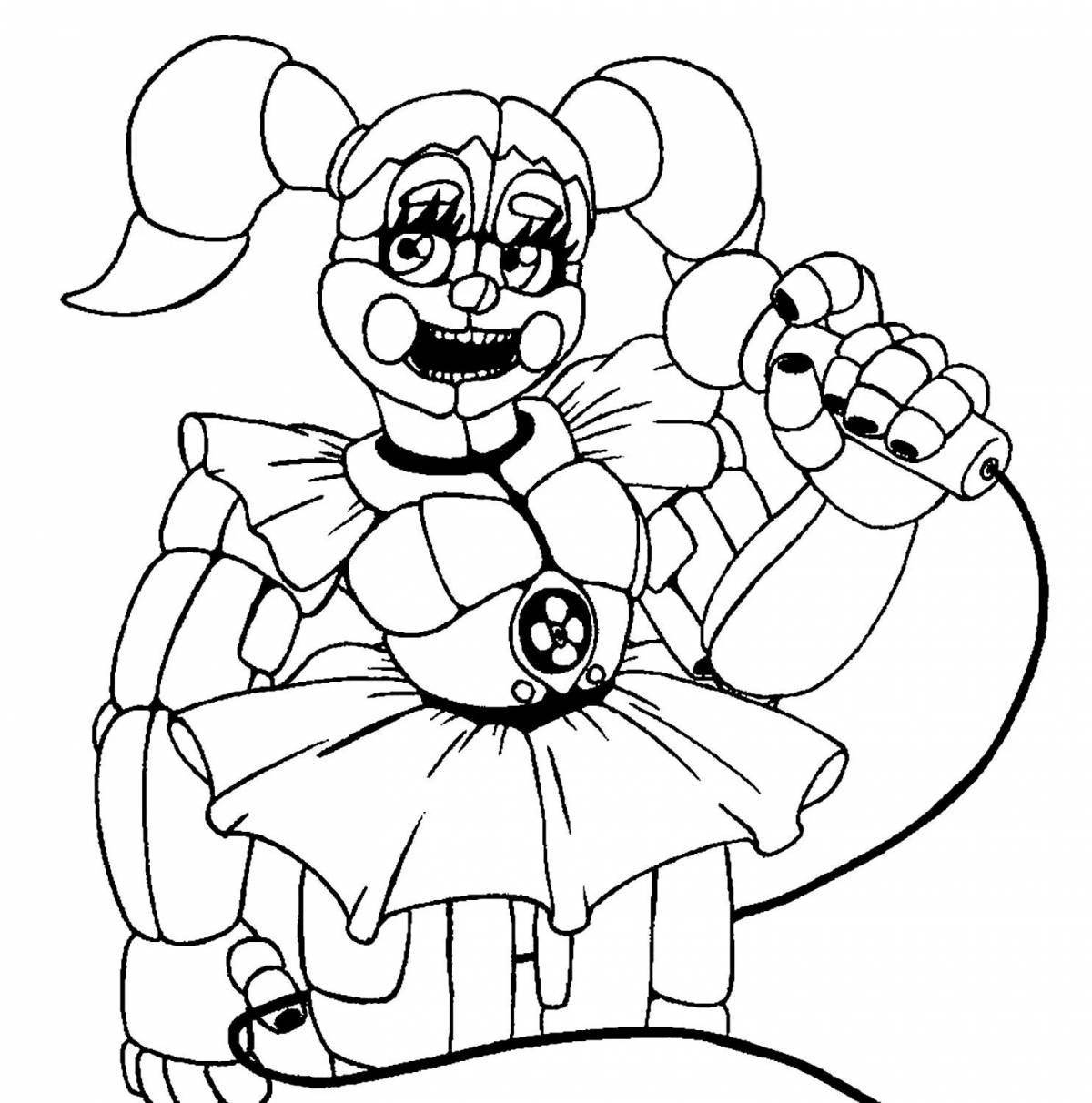 Exquisite coloring baby fnaf