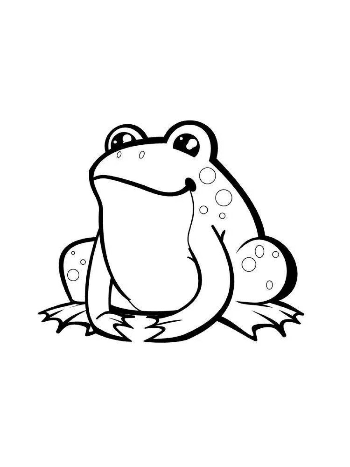 Cute cute frog coloring book