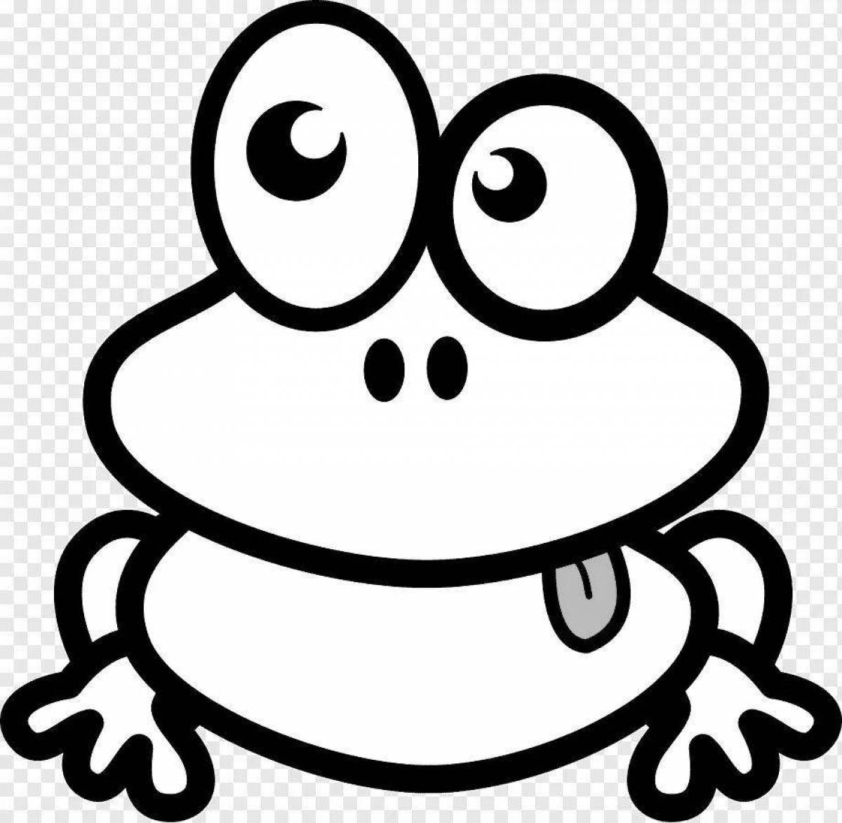 Silly cute frog coloring book