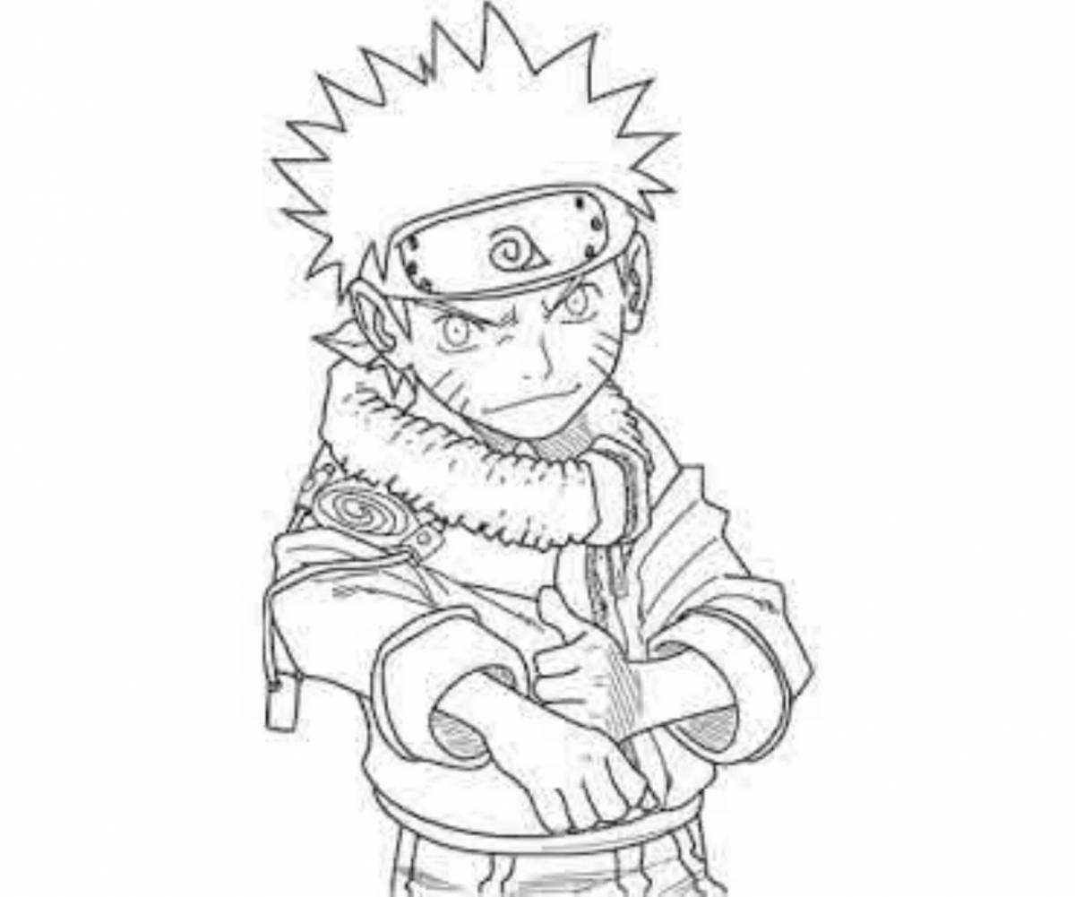 Naruto wild coloring photo