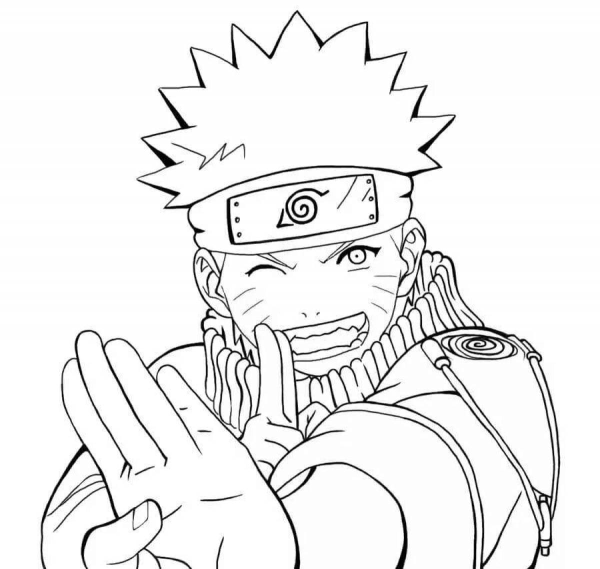 Naruto fun coloring photo