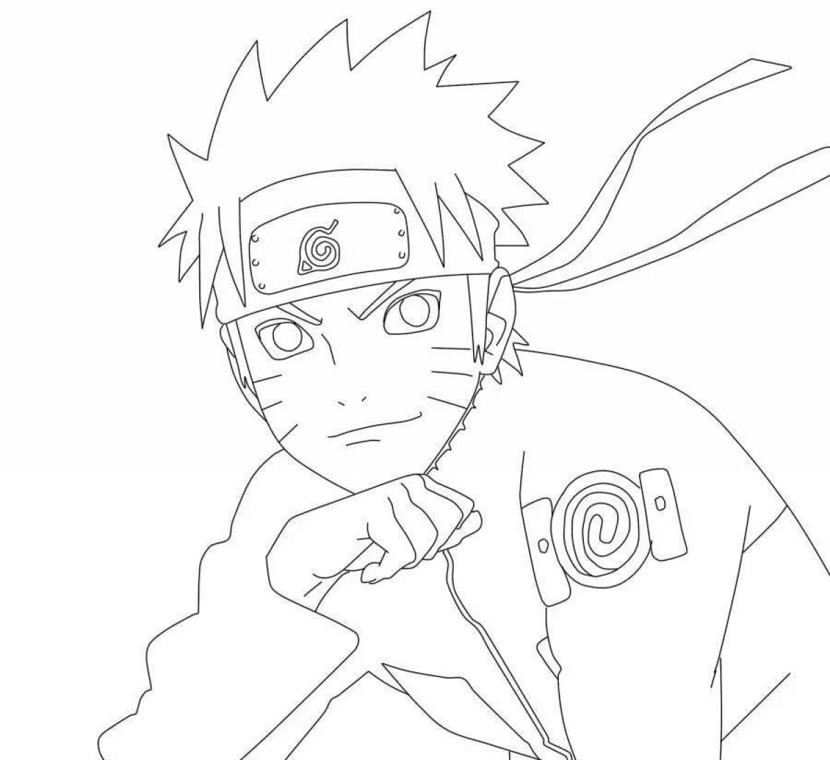 Naruto humorous coloring photo