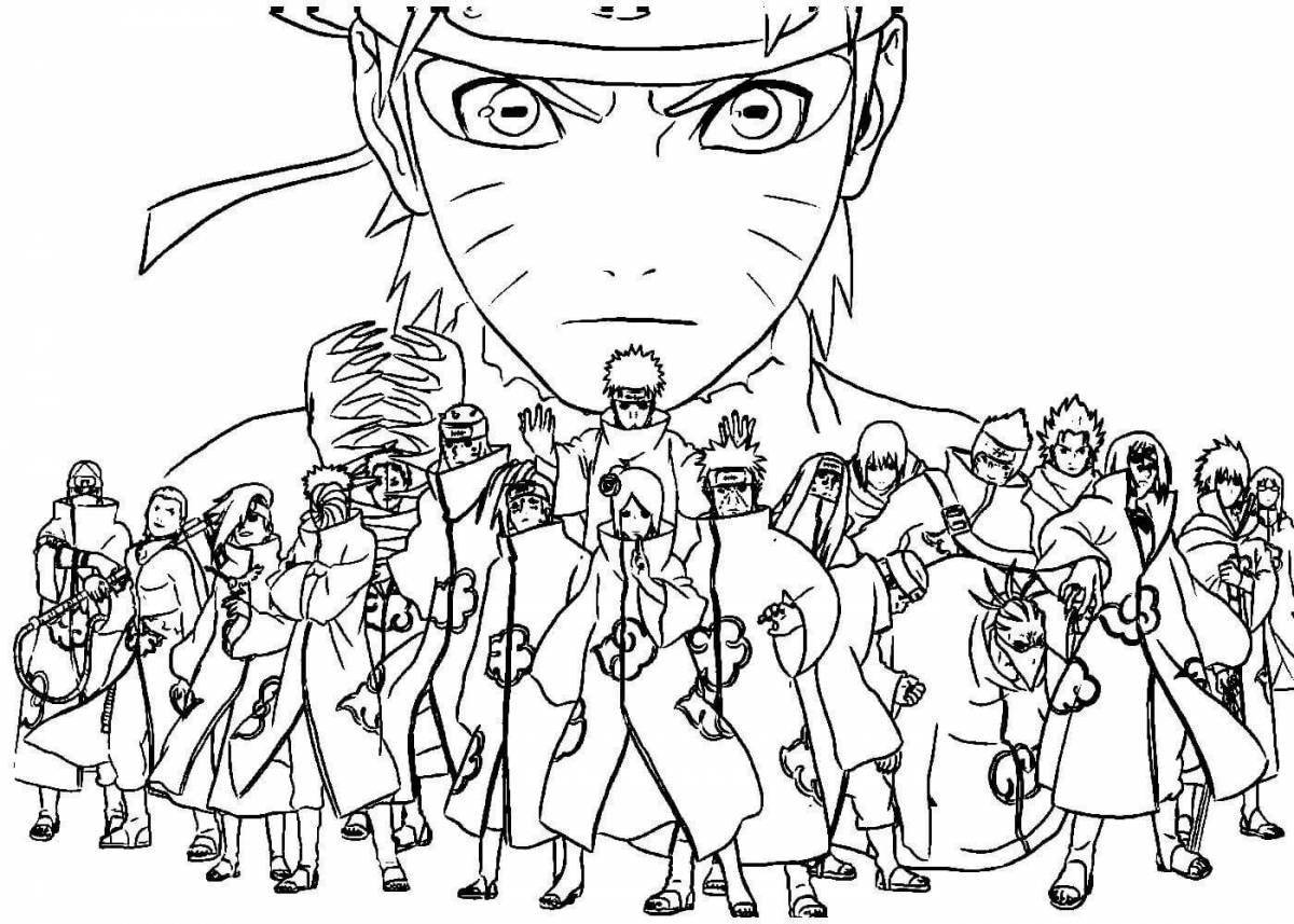 Naruto's witty coloring photo