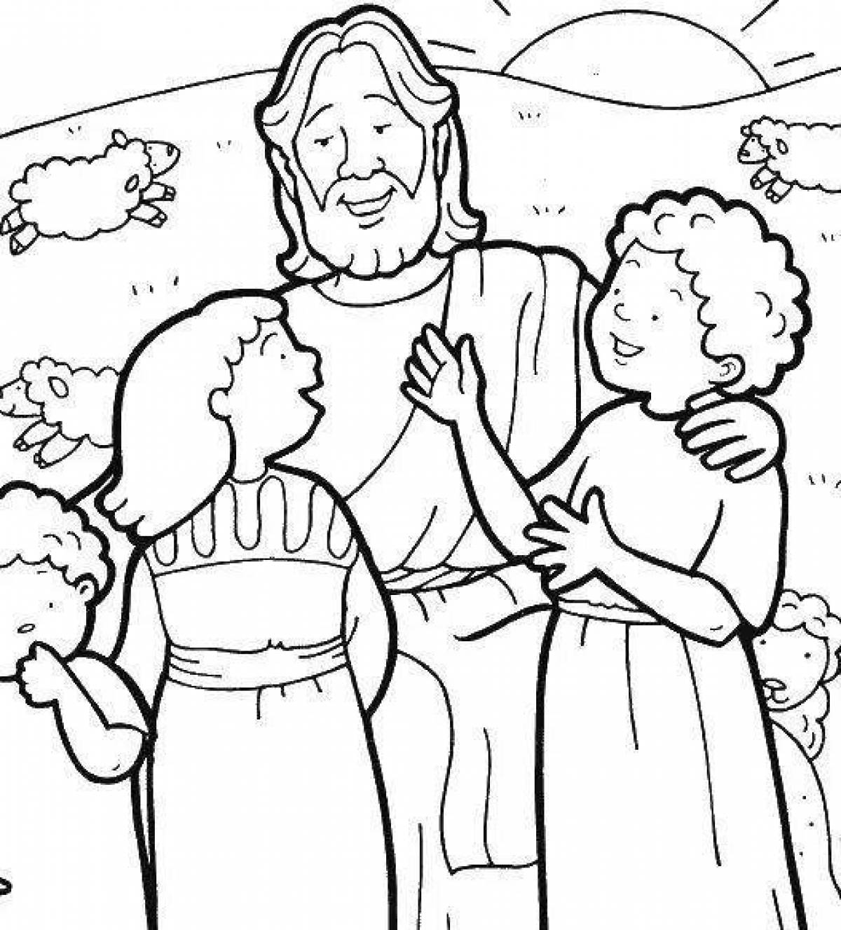 Cute christian baby coloring book