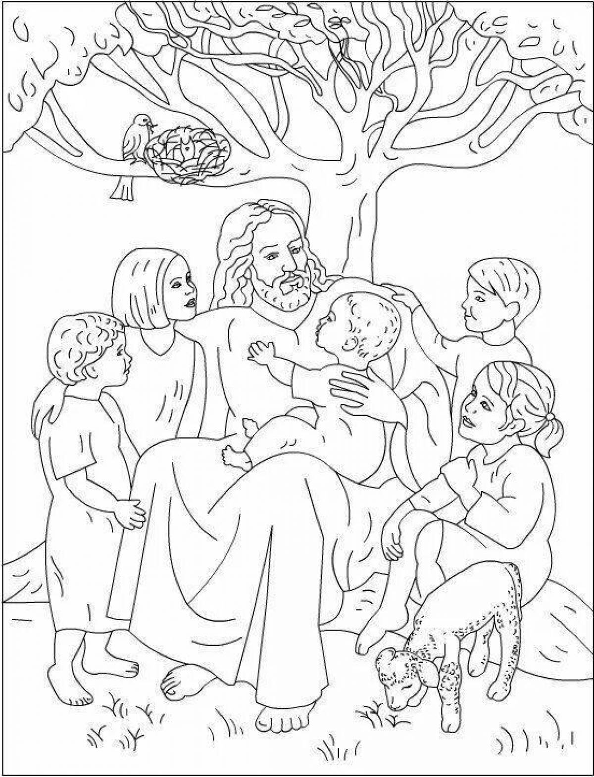 Christian angelic baby coloring page
