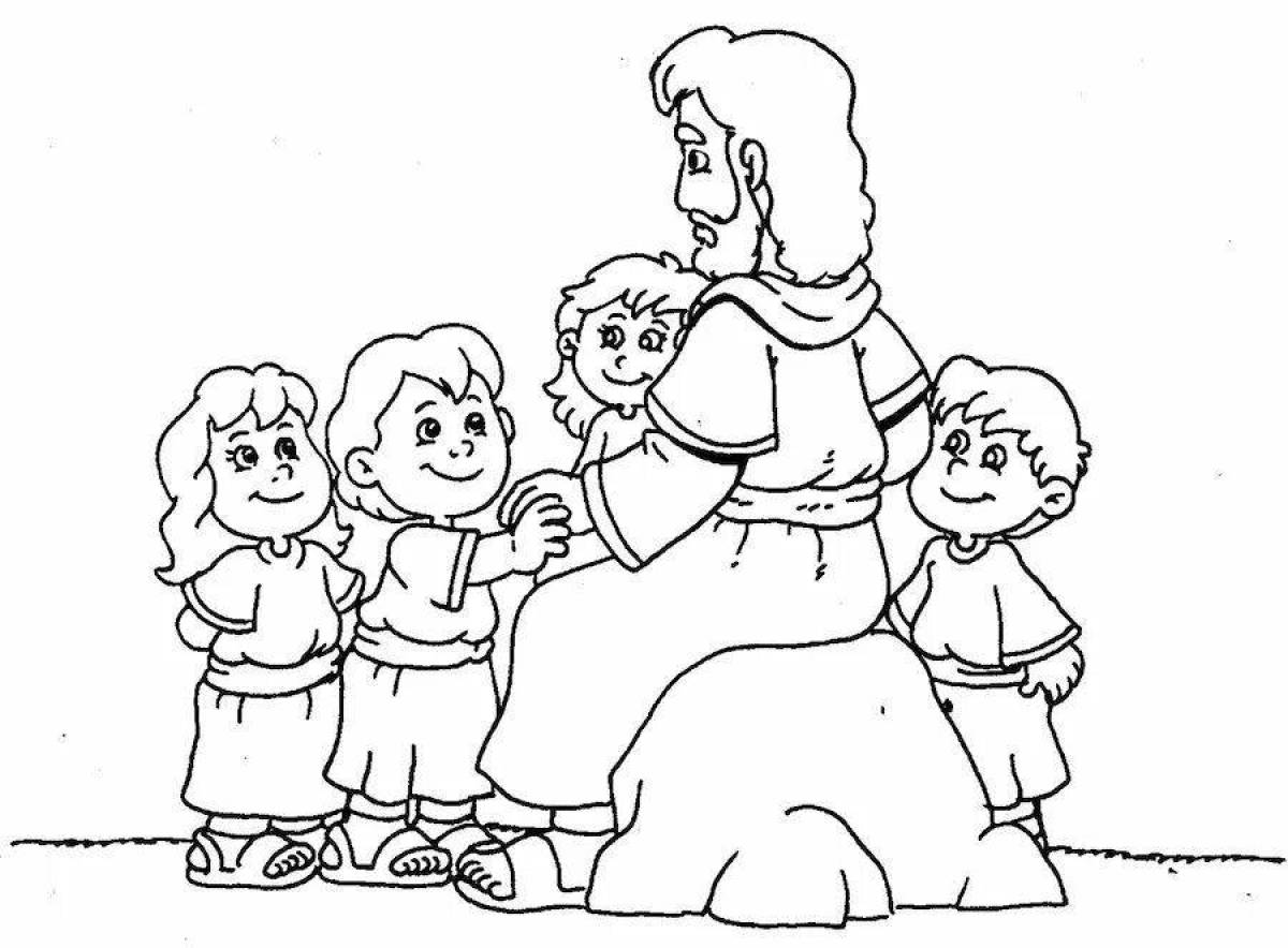 Coloring page shining christian