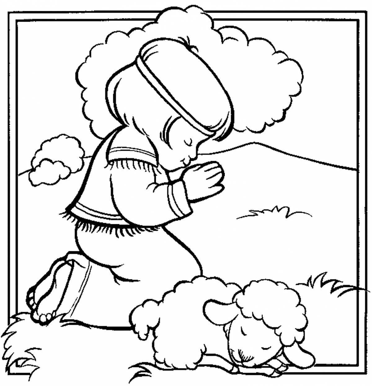 Rampant Christian coloring page