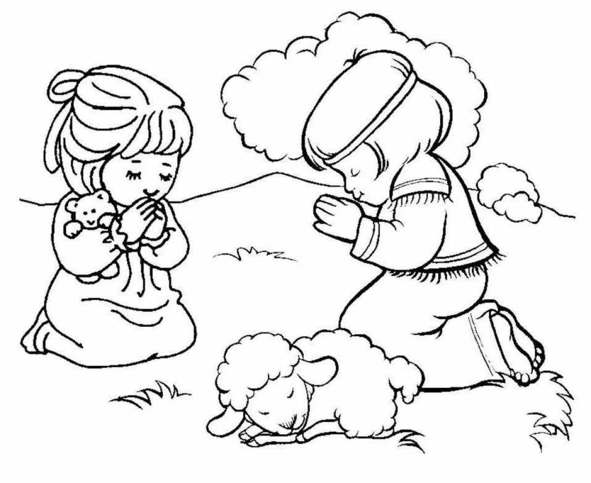 Sparkling Christian children's coloring book