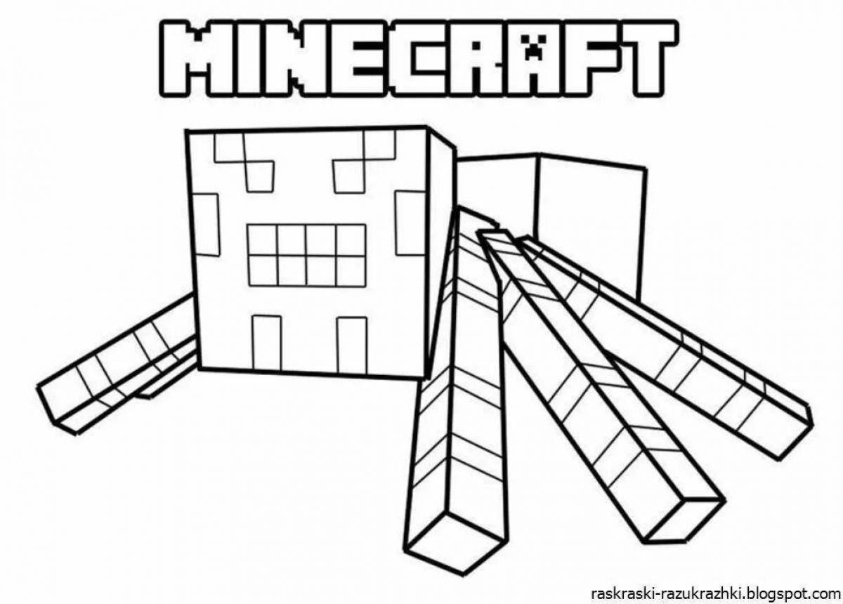 Shiny cool minecraft coloring book