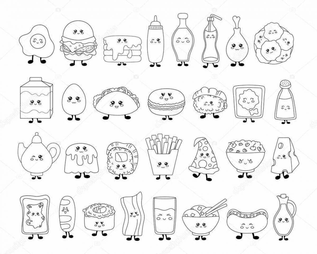 Radiant coloring page pretty stickers