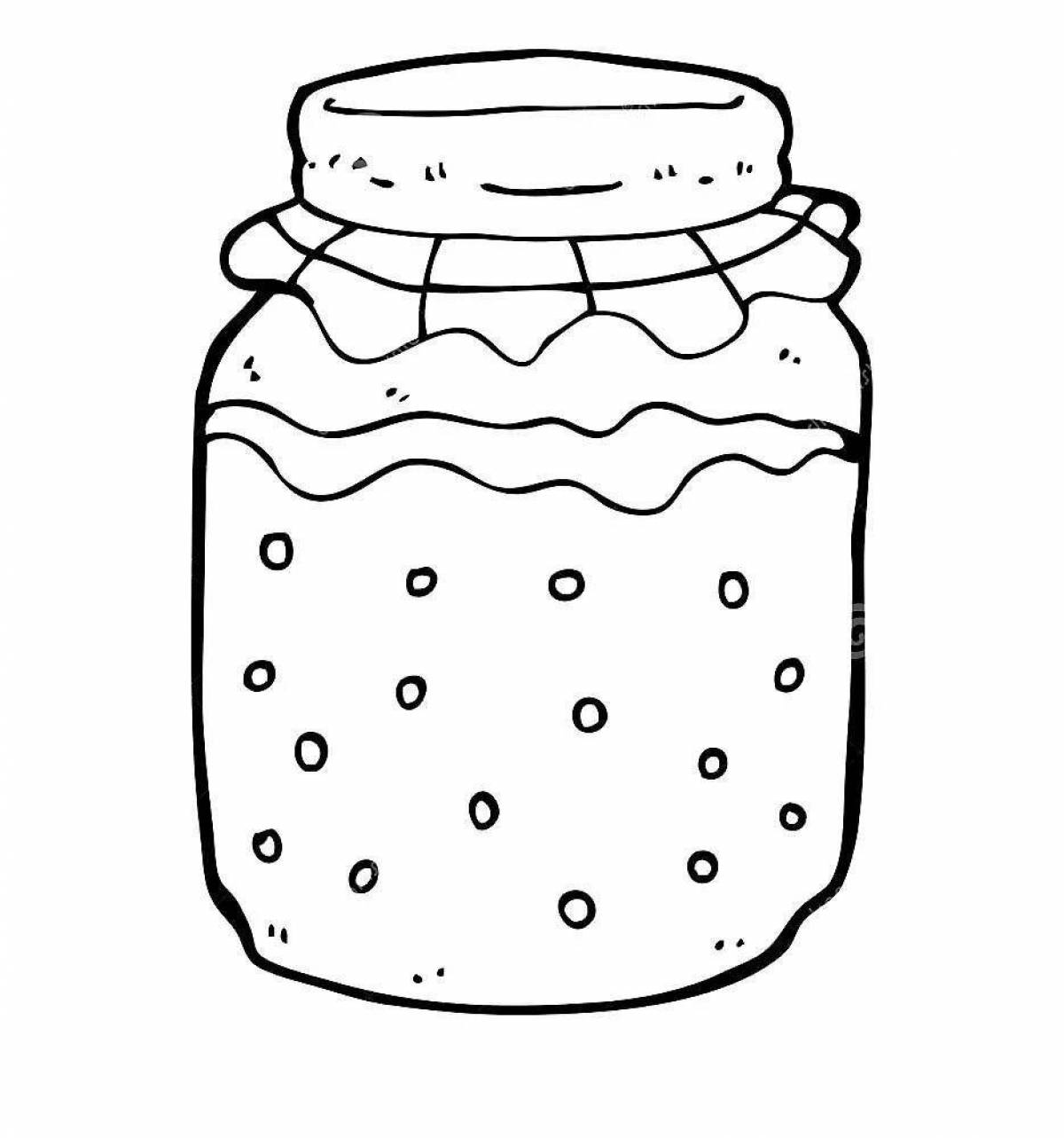 Tempting jam jar coloring