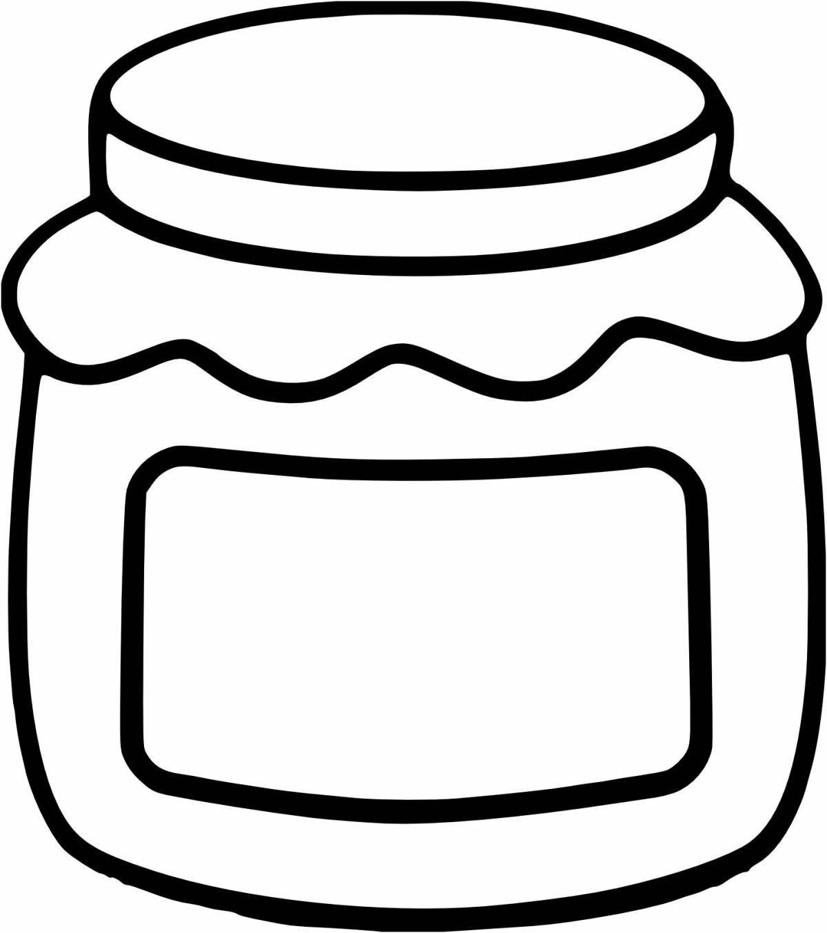 Spicy jar of jam coloring book