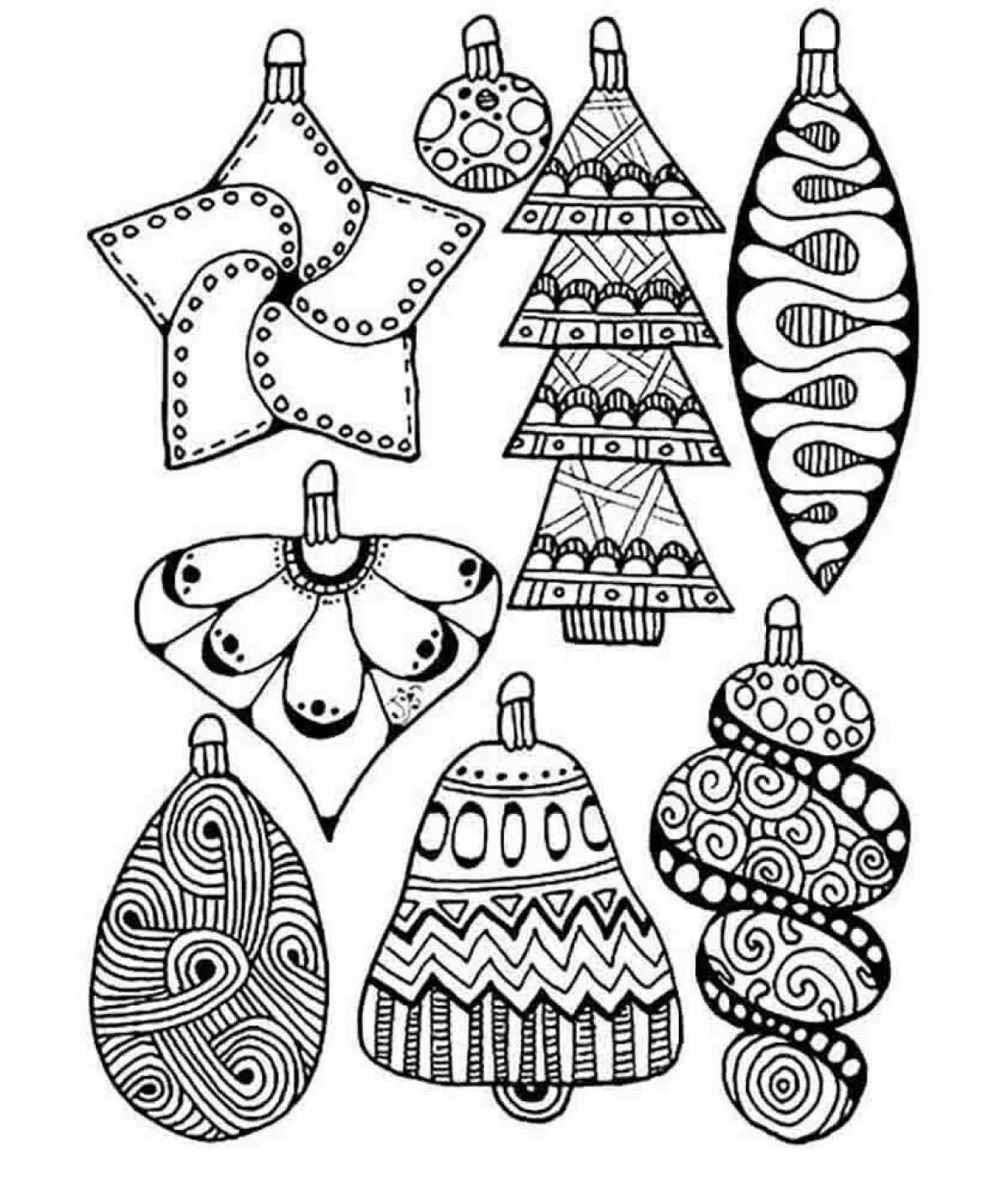 Amazing coloring pages with Christmas patterns