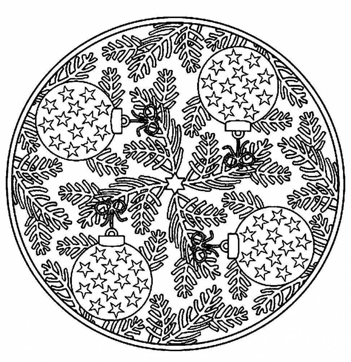 Glitter Christmas coloring pages