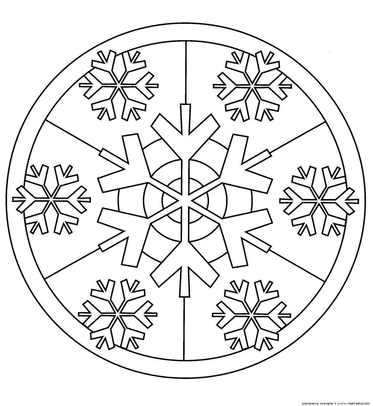Fancy coloring pages with christmas patterns