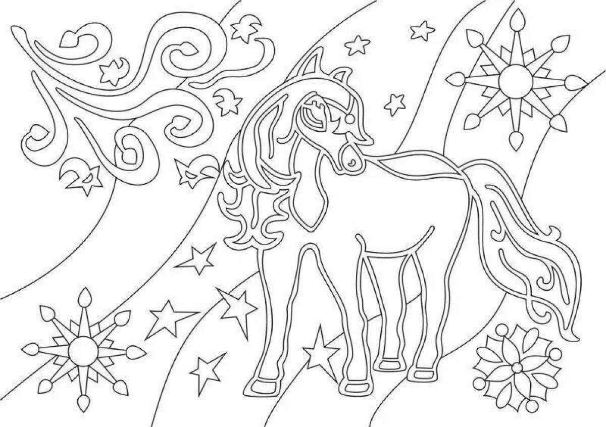 Awesome coloring pages with Christmas patterns