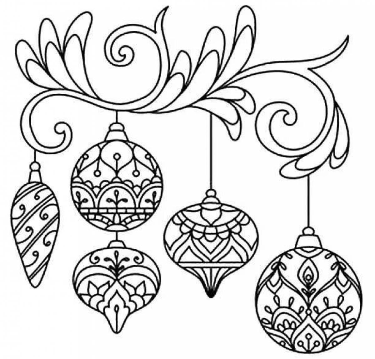 Grand coloring page christmas patterns