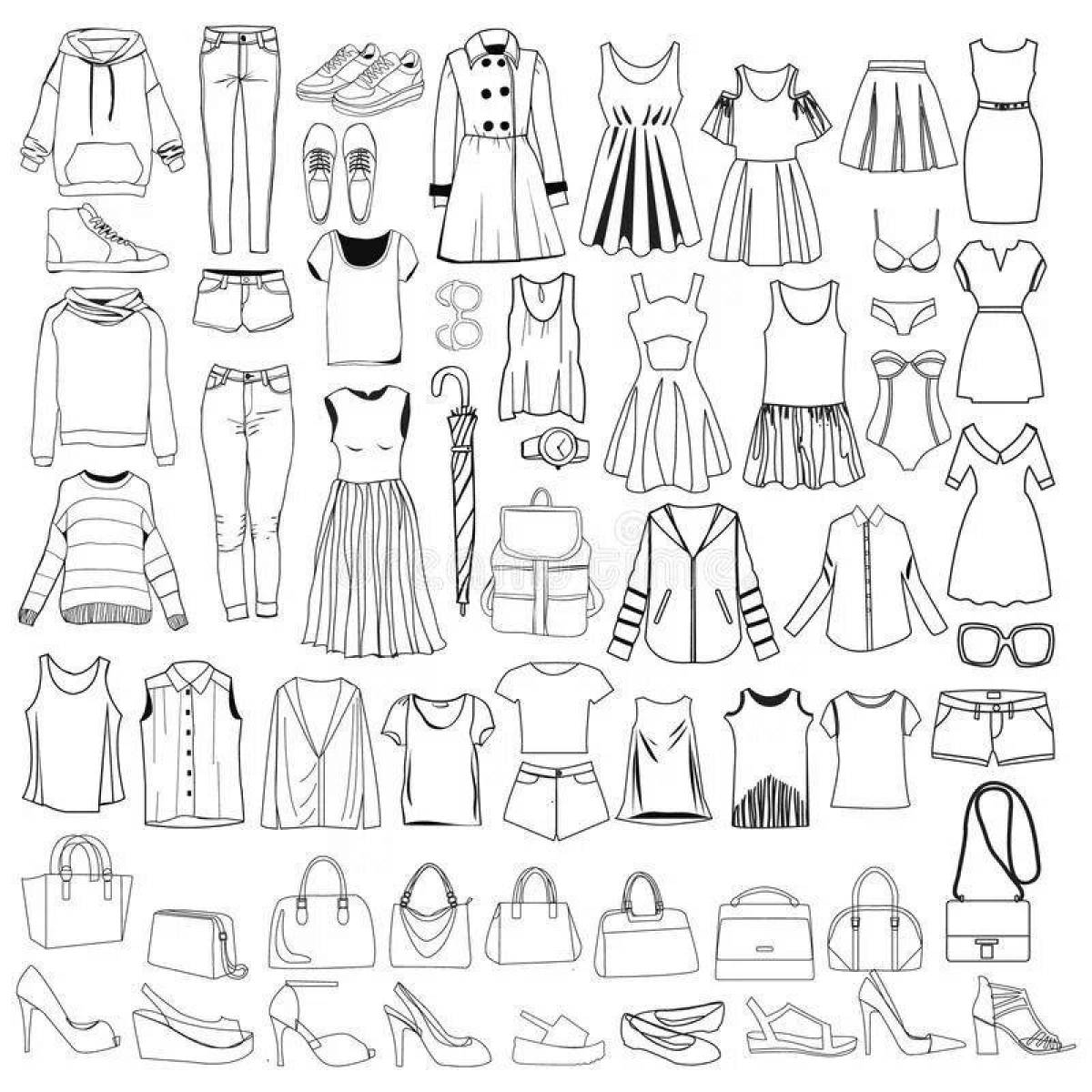 Fine clothes coloring page