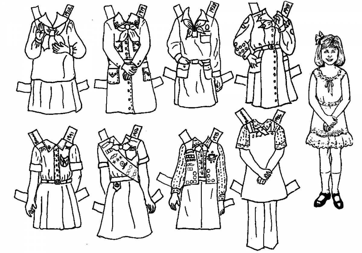Fashion clothes coloring page