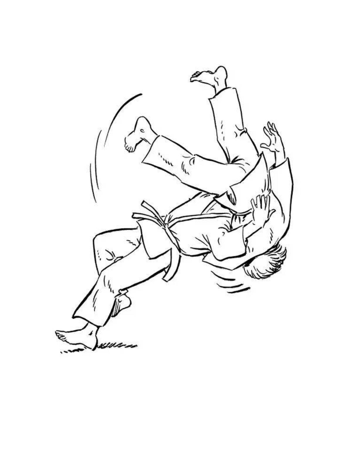 Bright jiu-jitsu coloring page