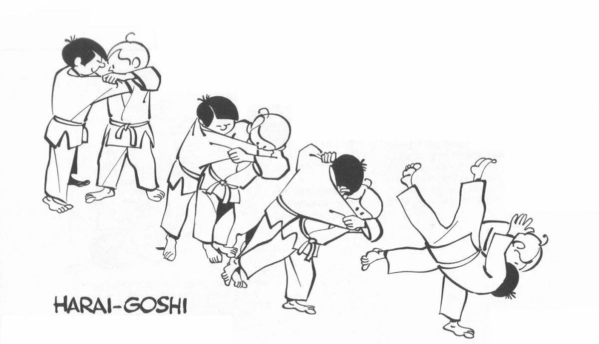 Fun jiu-jitsu coloring book