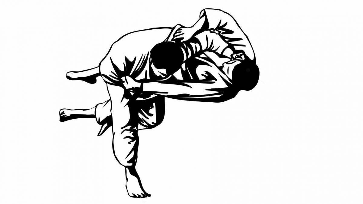 Amazing Jiu-Jitsu coloring page